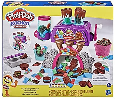 Play-Doh Kitchen Creations Candy Delight Spielset für Kinder ab 3 Jahren mit 5 Dosen