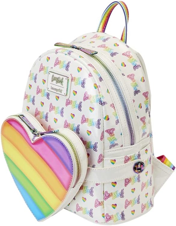 Loungefly Lisa Frank Logo Heart Rainbow Mini-Rucksack