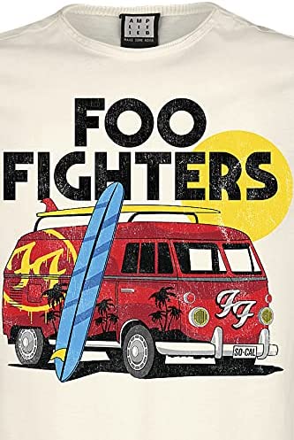 Amplified Unisex Foo Fighters, VW Van T-Shirt, Weiß, M