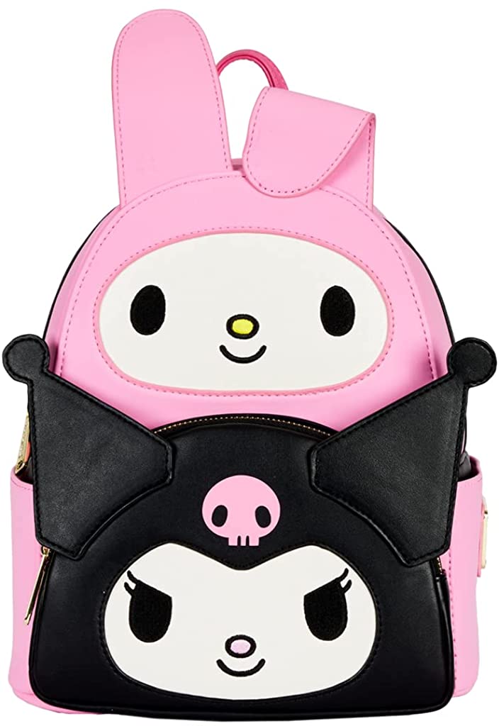 Loungefly Sanrio My Melody und Kuromi Doppeltaschen-Minirucksack