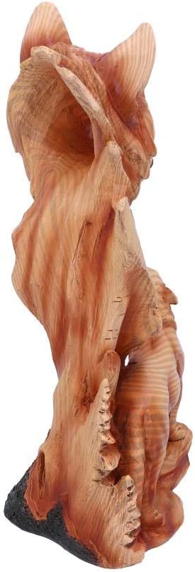 Nemesis Now Natural Song Howling Wolves Wood Effect Bust, Polyresin, One Size