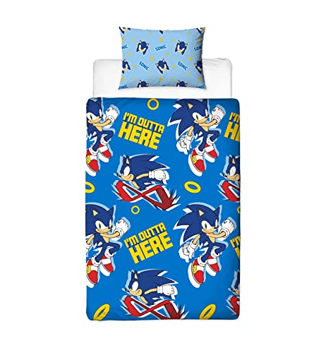 Sonic The Hedgehog Design Single Duvet Cover Set