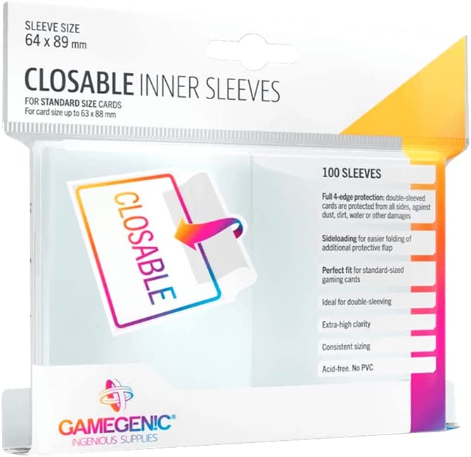 Gamegenic Closable Inner Sleeves (100) – Multi-Language