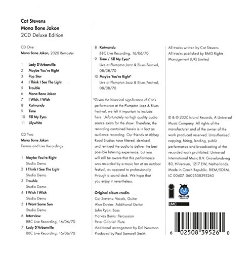 Mona Bone Jakon (50th Anniversary Expanded Edition) – Yusuf / Cat Stevens [Audio-CD]