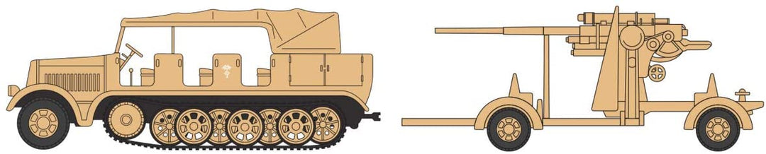 Airfix A02303V 88-mm-Flakkanone und Traktor