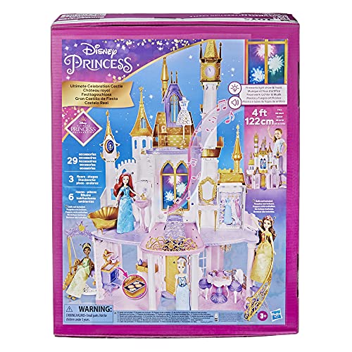 Disney Princess Ultimate Celebration Castle, Doll House with Musical Fireworks L