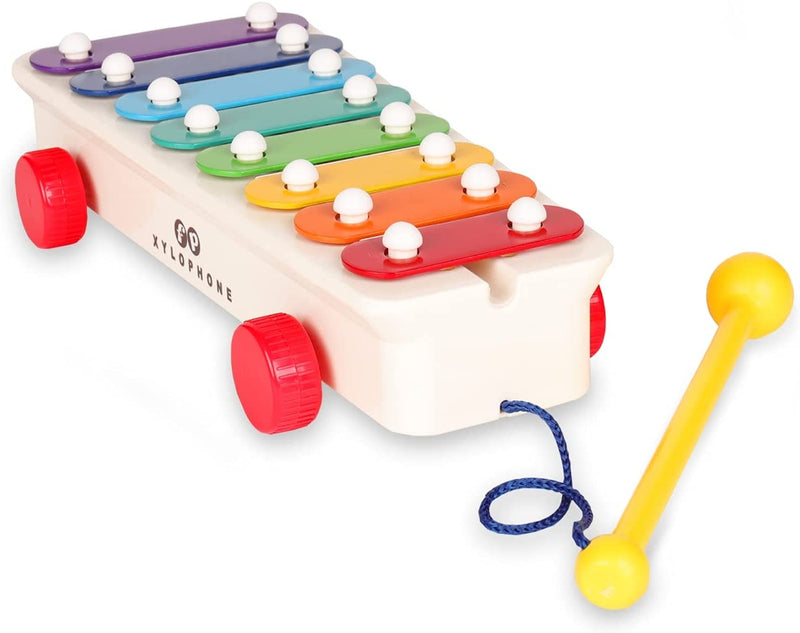 Basic Fun BFI1702 Fisher Price Classics Pull a Tune Xylophone EA, Multicolor