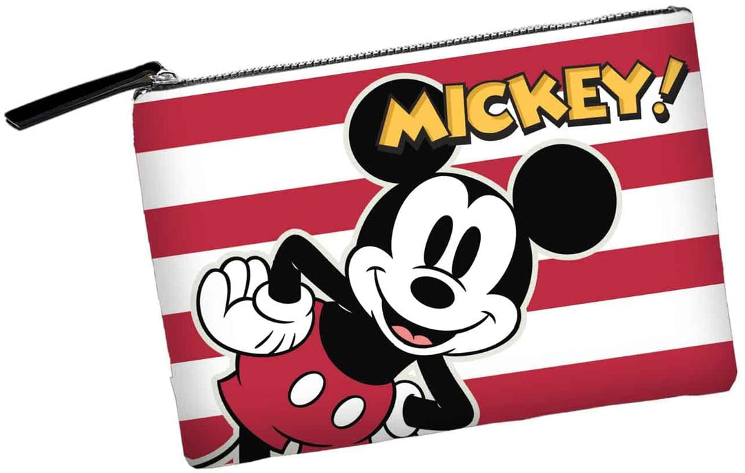 Mickey Mouse Beach Stripes-Soleil Kulturbeutel, Rot