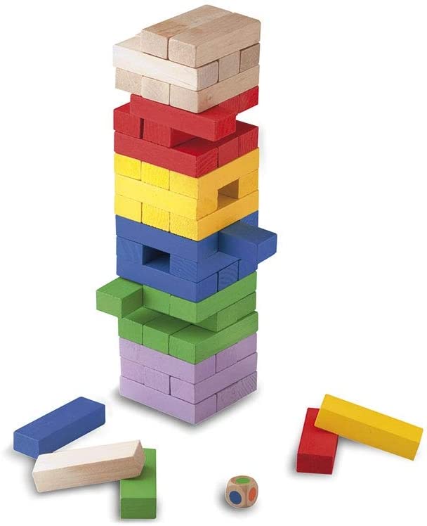 Cayro - Wooden tower Block & Block Colors - Observation and logic game - board game - Development of cognitive skills and multiple intelligences - board game (859)