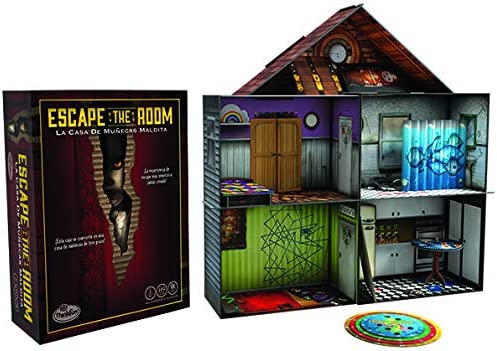 ThinkFun Escape The Room – Das verfluchte Puppenhaus, Brettspiel, 1–4 Spieler, empfohlen