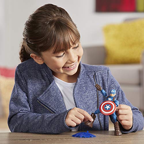 Marvel Avengers Buig En Flex Actie Figuur Speelgoed, 15-cm Flexibele Captain America Figuur