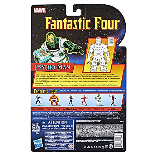 Hasbro Marvel Legends Series Retro Fantastic Four Psycho-Man 6-Zoll-Actionfigur