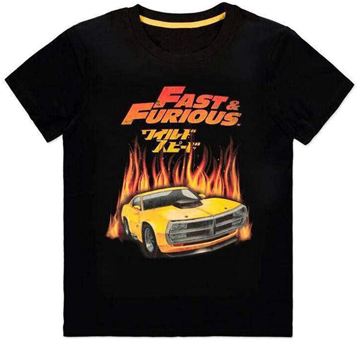 Difuzed Universal – Fast &amp; Furious – Hot Flames – Herren-Kurzarm-T-Shirt (M