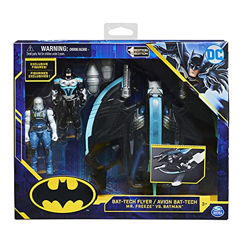 Batman Bat-Tech Flyer with 4-inch Exclusive Mr. Freeze and Batman Action Figures