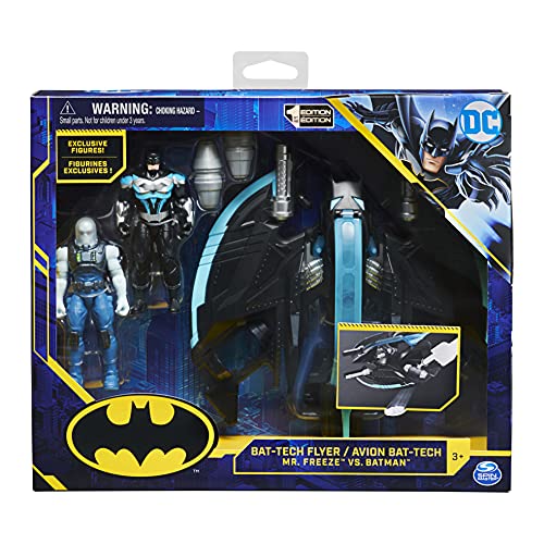 Batman Bat-Tech Flyer mit exklusiven 4-Zoll-Actionfiguren von Mr. Freeze und Batman