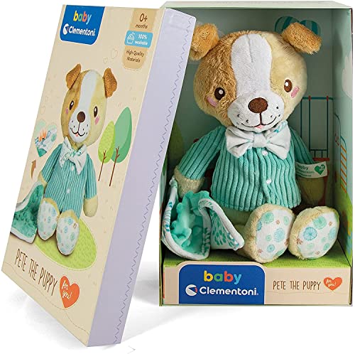 Clementoni 17417 Perrito+ Pete The Puppy Plush Toy for Babies, Ages 0 Months Plu