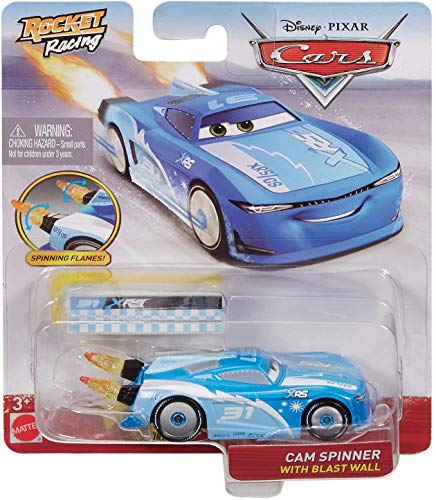 Disney Pixar Cars – Rocket Racing Series – Cam Spinner mit Blast Wall