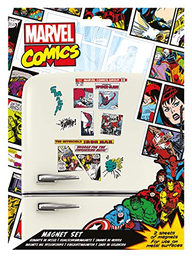 Marvel Comics MS65080 Magnet-Set (Comics), mehrfarbig, 18 x 24 x 0,3 cm