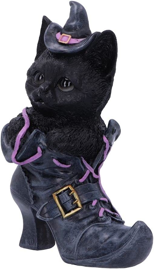 Nemesis Now Mischievous Familiar Katzenfigur, 18,5 cm, Schwarz