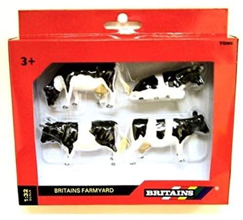 Britains 1:32 Friesian Cattle Farm Playset Collectable Farmyard Animal Toys for Children - Yachew