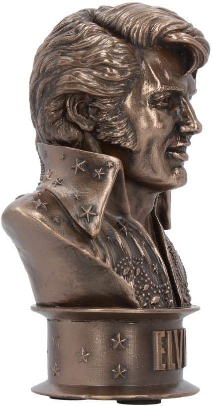 Nemesis Now Elvis-Büste, klein, 18 cm, Figur, Kunstharz, Bronze