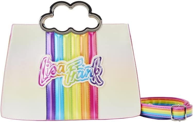 Loungefly Lisa Frank Umhängetasche mit Regenbogen-Wolkengriff