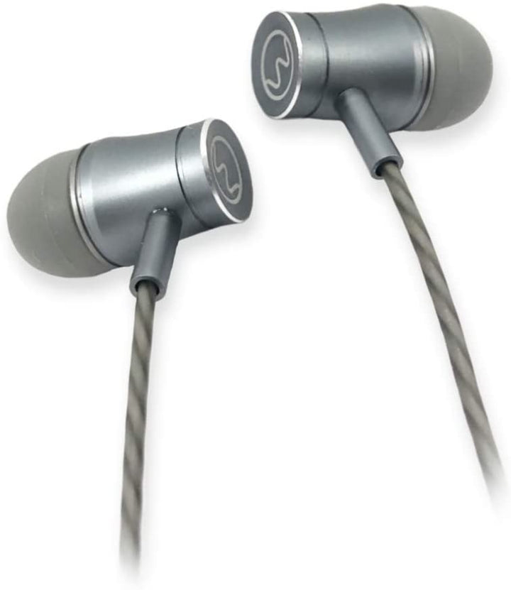 Walk Audio Wired Ohrhörer aus silbernem Metall