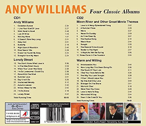 Four Classic Albums (Andy Williams / Lonely Street / Moon River And Other Great Movie Themes / Warm And Willing) - Andy Williams [Audio CD]