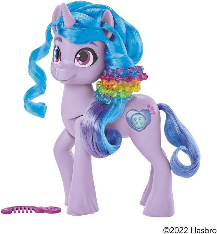 My Little Pony: Machen Sie Ihr Markenspielzeug zu einem funkelnden Izzy Moonbow – 20-cm-Pony für