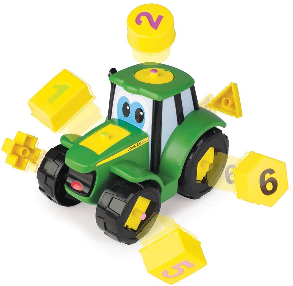 Tomy 46654 John Deere Learn N Pop Johnny Vehicle Toy Playsets para niños, multicolor