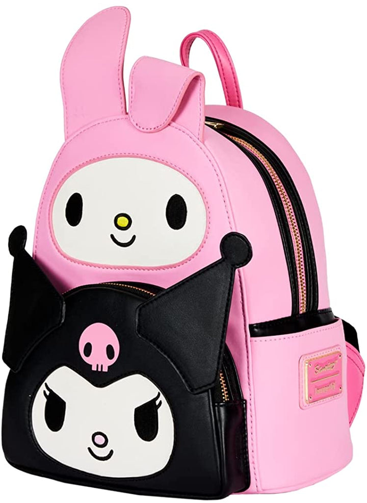 Loungefly Sanrio My Melody und Kuromi Doppeltaschen-Minirucksack