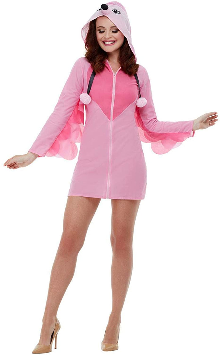 Smiffys 47774S Flamingo Costume, Women, Pink, S - UK Size 8-10
