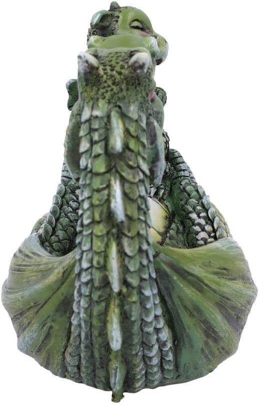 Nemesis Now Sweetest Moment Green Dragon and Dragonling Kissing Figurine, Polyre