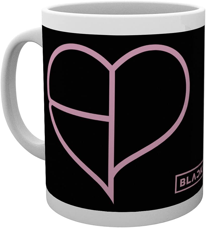 Black Pink Mugs Heart Icon