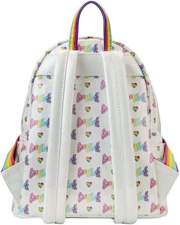 Loungefly Lisa Frank Logo Heart Rainbow Mini-Rucksack