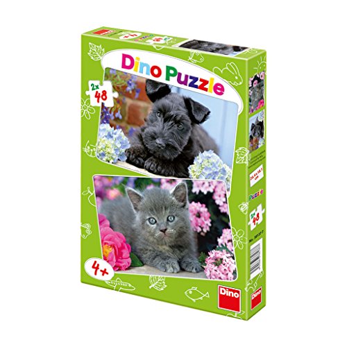 Dino Toys 381377 Puzzle mit Hunde- und Katzenmotiv