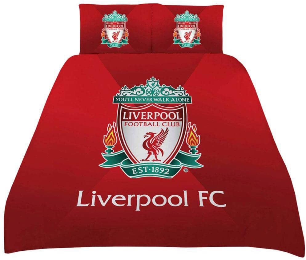 dreamtex Liverpool FC Farbverlaufs-Doppelbett- und Kissenbezug-Set