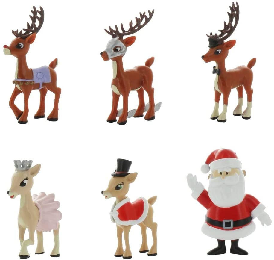 Equipo Rudolph Rein2 Rudolph The Red-Nosed Reindeer Mini figura Serie 1.5-5 Paquete de bolsas de aluminio