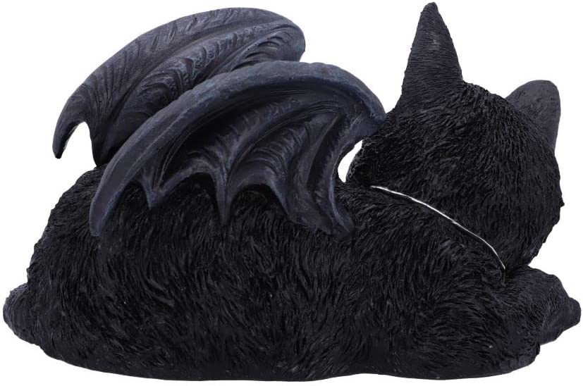 Nemesis Now Cat Nap - Black Bat Cat Figurine (U6106W2) 4