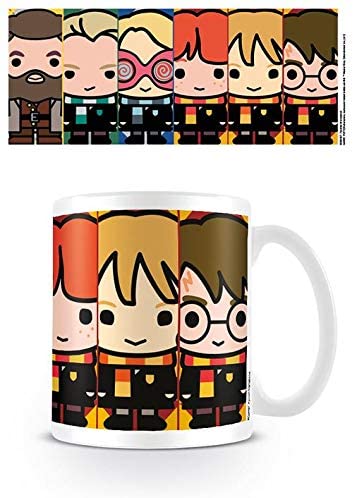 Harry Potter Ceramic Mug with Japanese Style Chibi Illustrations of Harry Potter Characters