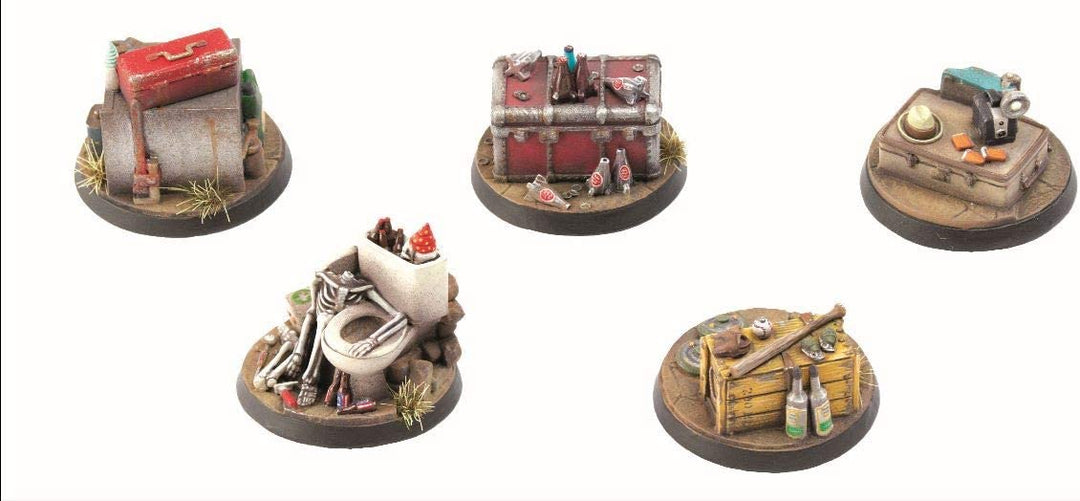 Modiphius Entertainment Fallout Wasteland Warfare Objective Markers 1, Mehrfarbig