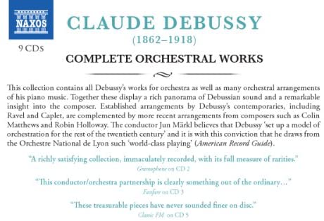 Debussy: Complete Orchestral Works (Naxos: 8.509002) [Audio CD]