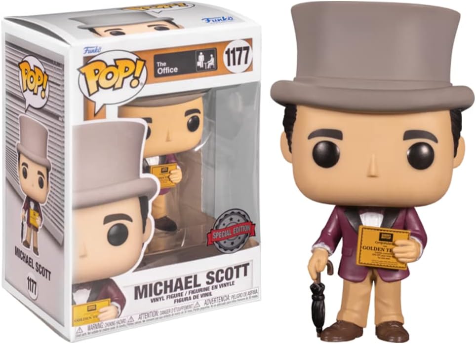 Funko Pop! 58220 The Office - Michael Scott with Golden Ticket (Special Edition)