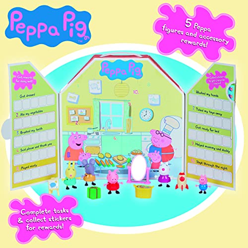 Peppa Pig Belohnungstabelle, Figuren- und Zubehörpaket, Rot