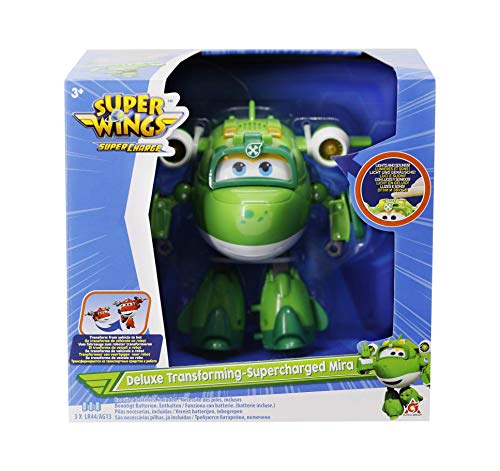 Super Wings EU740928 Mira (Supercharged) Deluxe-Transformationsfigur mit Licht