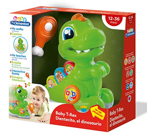 Clementoni 61602 Baby T-Rex for Toddlers, Ages 12 Months Plus, Multicoloured