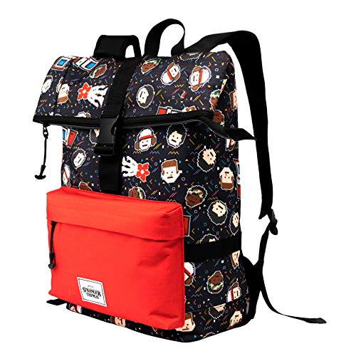 Stranger Things 8 Bits-Mochila-Rucksack mit Klappe, mehrfarbig