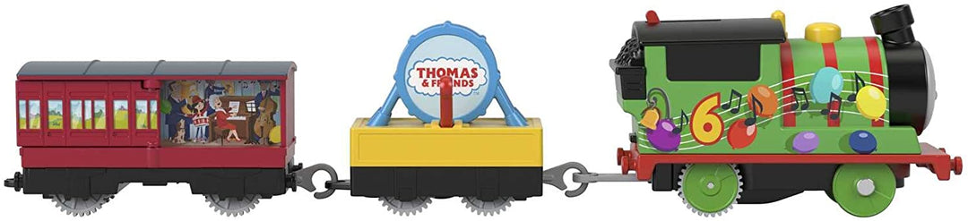 Fisher-Price Thomas &amp; Friends Party Train Percy motorisierter, batteriebetriebener Spielzeugzug