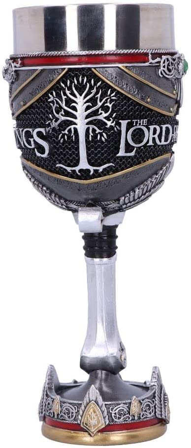 Nemesis Now offiziell lizenzierter Herr der Ringe-Aragorn-Kelch, Silber, 19,5 cm