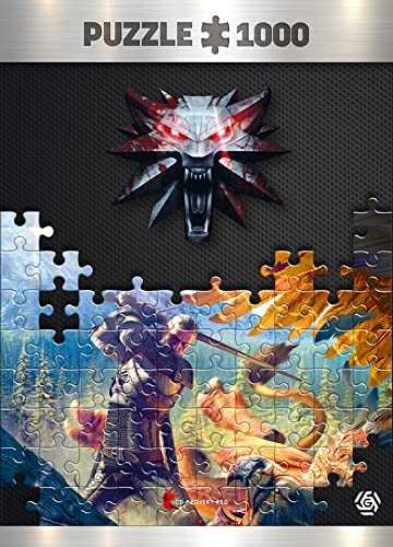 Good Loot The Witcher 3: Wild Hunt Gryffin Fight – 1000 Teile Puzzle 68 cm x 48 cm | inklusive Poster und Tasche | Spielgrafiken für Erwachsene und Jugendliche